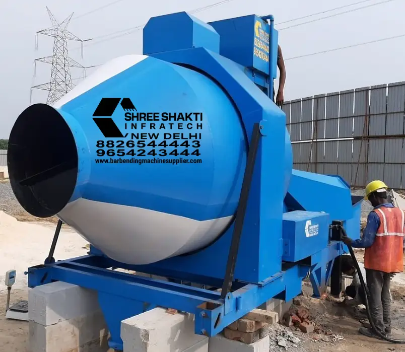 Concrete Mini Mobile Batching Plant side view
